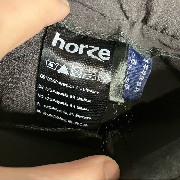 Horze Equestrian riding Pants tights silicone seat black size 32 - Picture 5 of 9